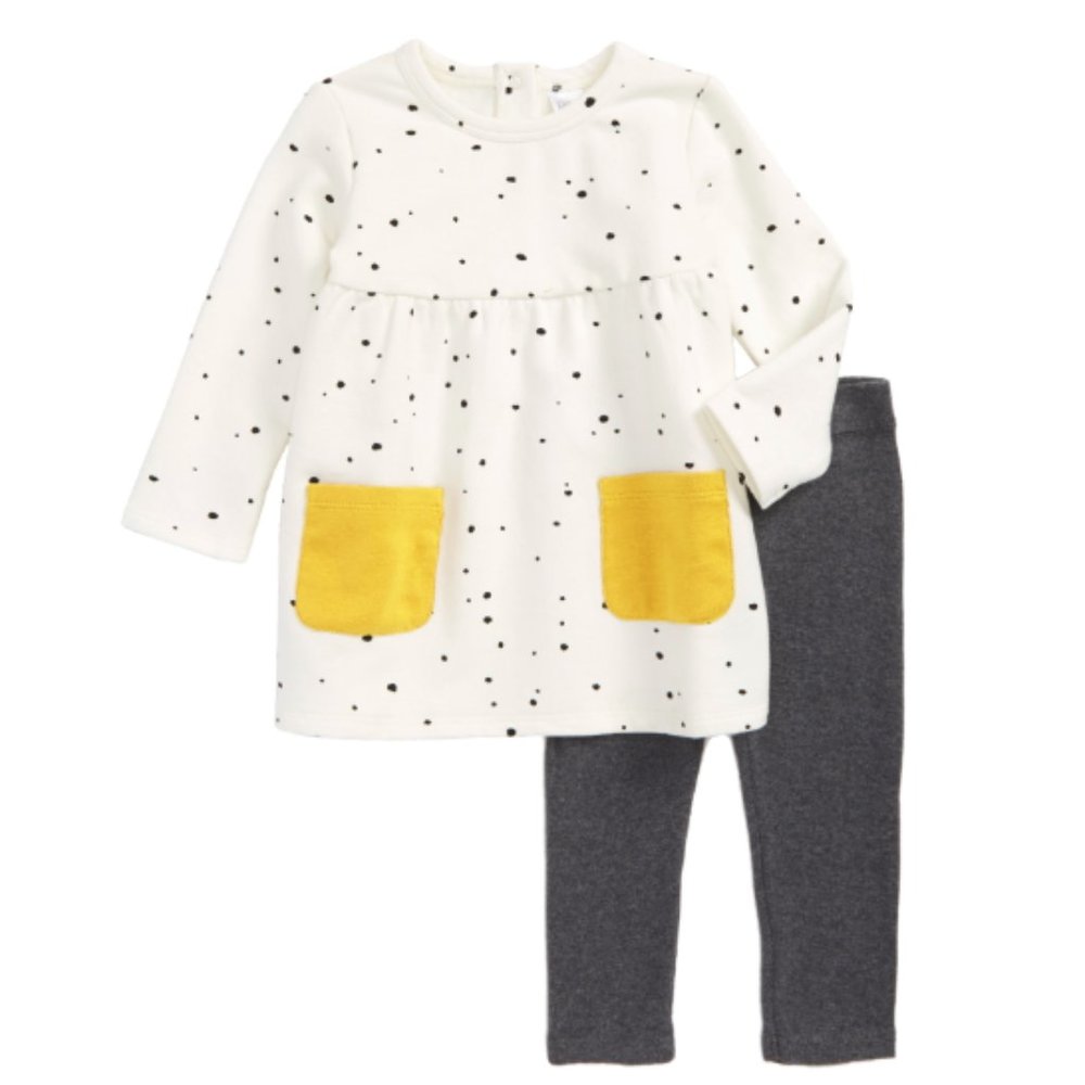 NWT Girl's Nordstrom Baby Print Dress & Leggings